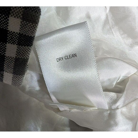 Banana Republic White Plaid Double Breasted Jacket Large Petite - Picture 9 of 9